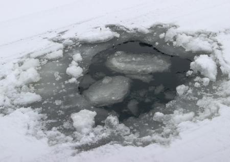 На Кубани под лед провалились два человека