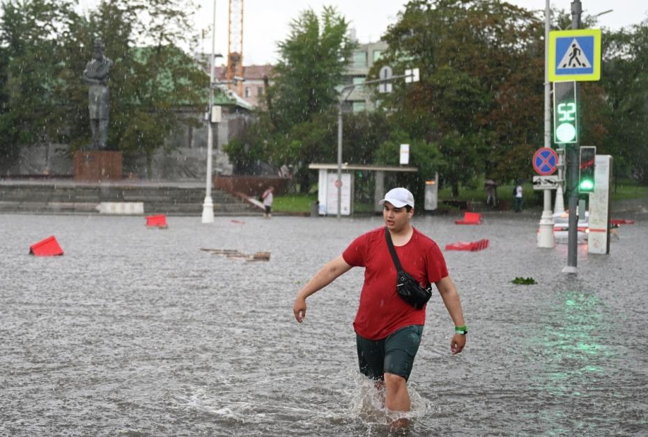 Последствия ливня в Москве
