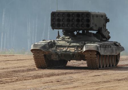 Опубликовано видео боевого применения ТОС-1А «Солнцепёк» в Донбассе
