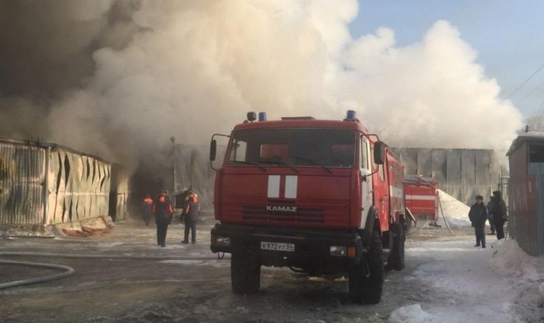 Пожар на обувном производстве в Новосибирской области