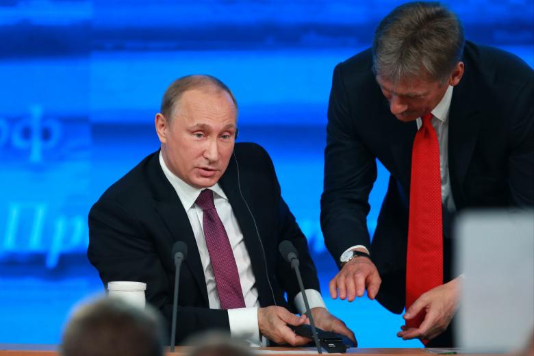 Владимир Путин и Дмитрий Песков