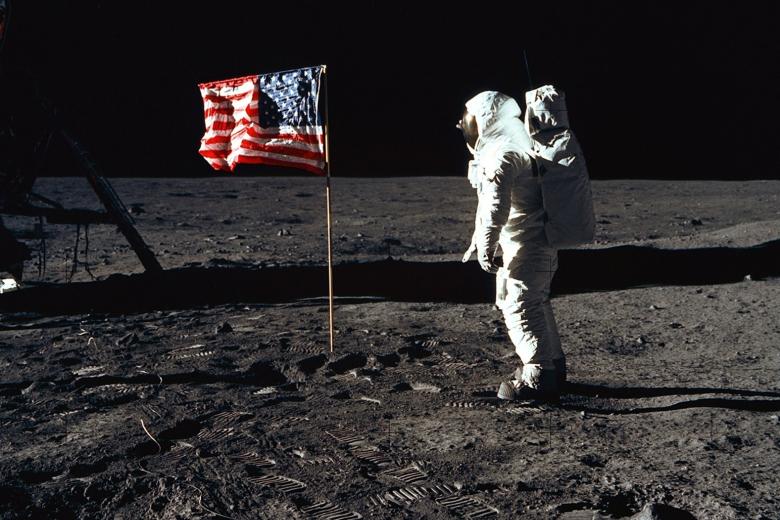 Американский астронавт Базз Олдрин на Луне, 21 июля 1969 года