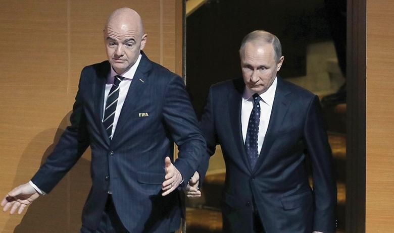 Джанни Инфантино и Владимир Путин