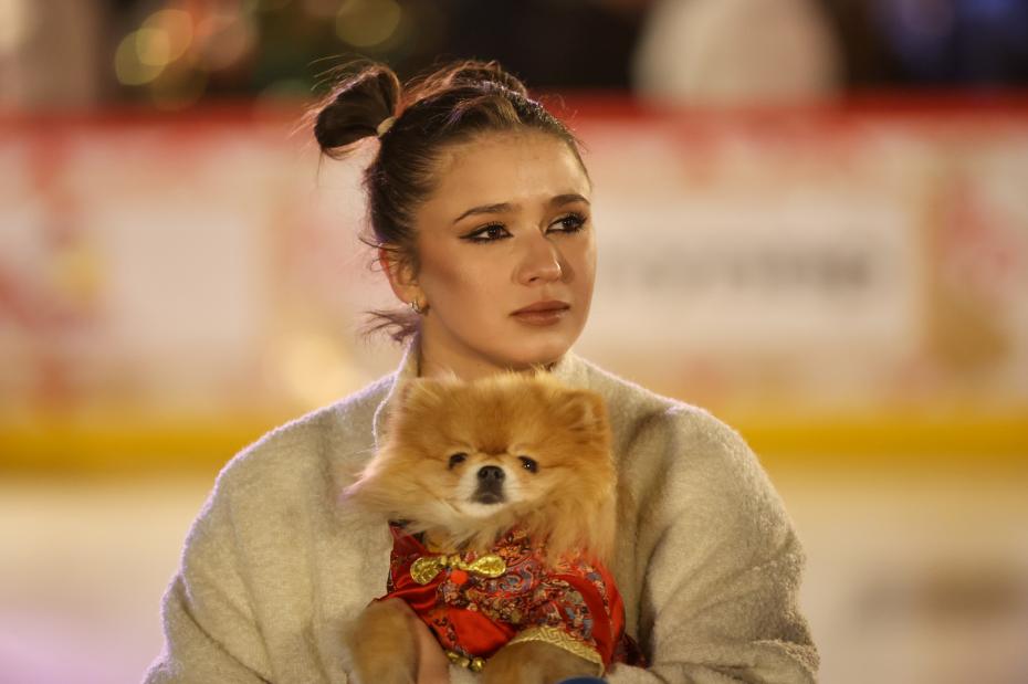 Камила Валиева на открытии ГУМ-катка