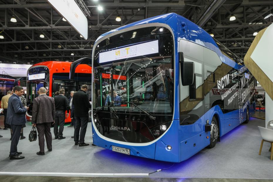 Электробус «Синара-6253» на международной выставке автобусной техники BW Expo 2022 в международном выставочном центре «Крокус Экспо»
