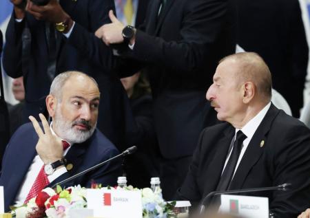 Разговор Алиева и Пашиняна на БРИКС попал на видео