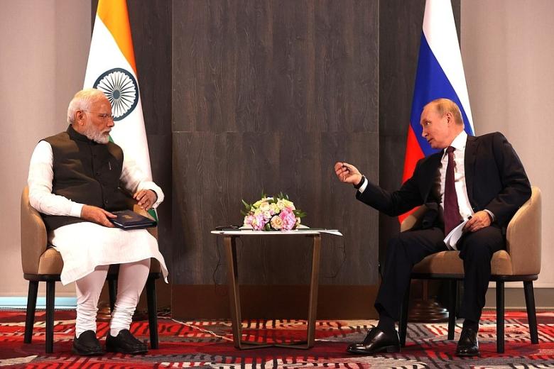 Президент РФ Владимир Путин и премьер-министр Индии Нарендра Моди