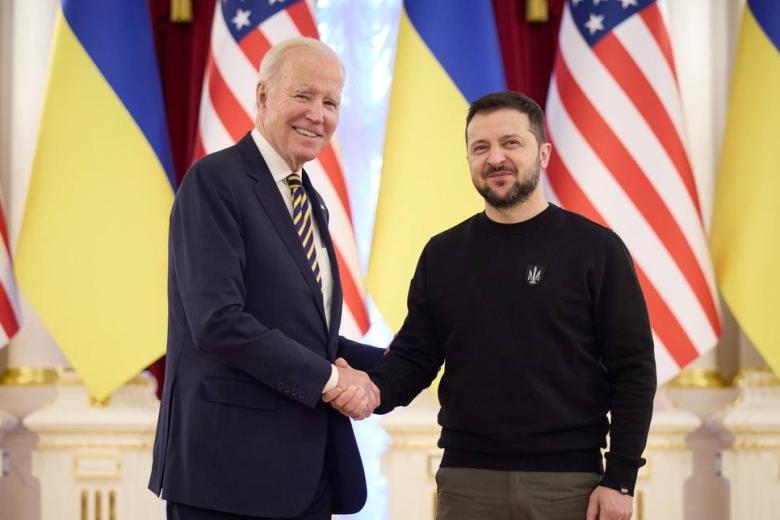 Джо Байден и Владимир Зеленский в Киеве