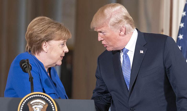 Канцлер Германии Ангела Меркель и президент США Дональд Трамп