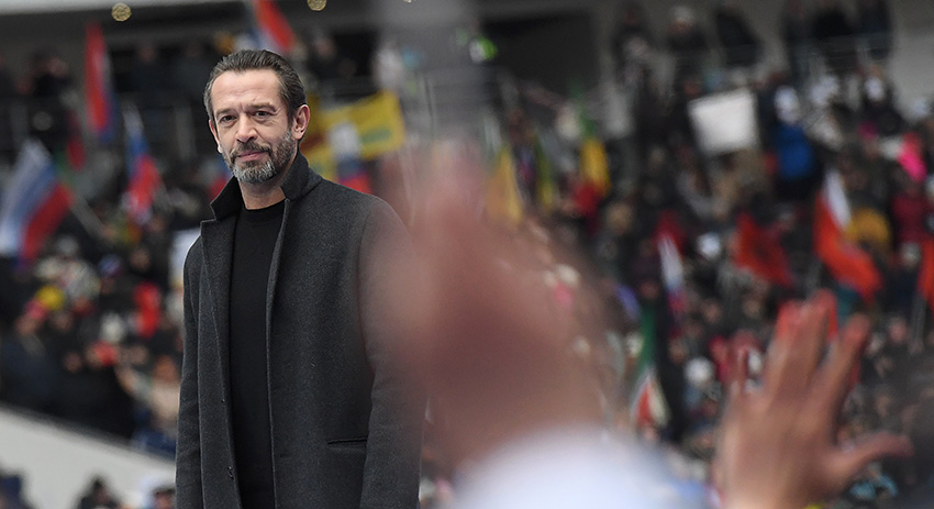 Владимир Машков на митинге в поддержку кандидата в президенты РФ Владимира Путина