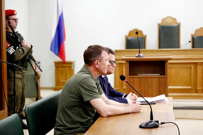 Бывший командующий 58-й армией генерал-майор Иван Попов в зале 2-го Западного окружного военного суда
