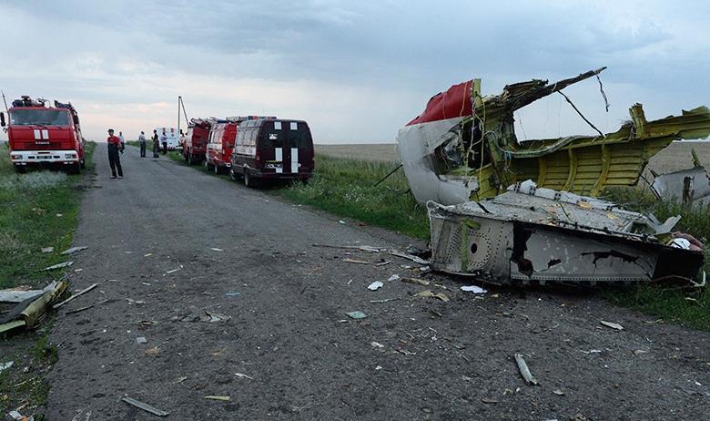 Место крушения Boeing 777 рейса MH17