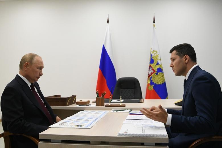 Владимир Путин и Антон Алиханов