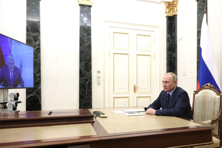 Президент России Владимир Путин на встрече с Александром Соколовым