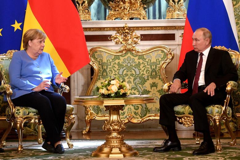 Владимир Путин и Ангела Меркель