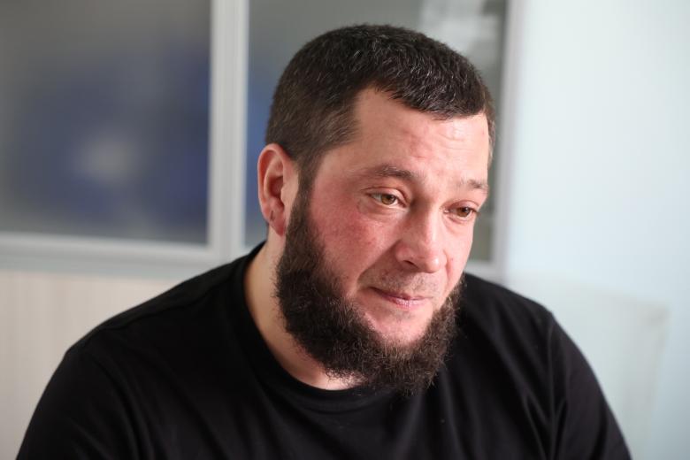 Командир 1-го элитного штурмового взвода батальона Хохла спецназа «Ахмат» с позывным Абрек