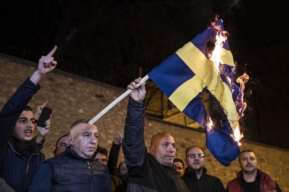  Protest in front of the Swedish consulate in Istanbul