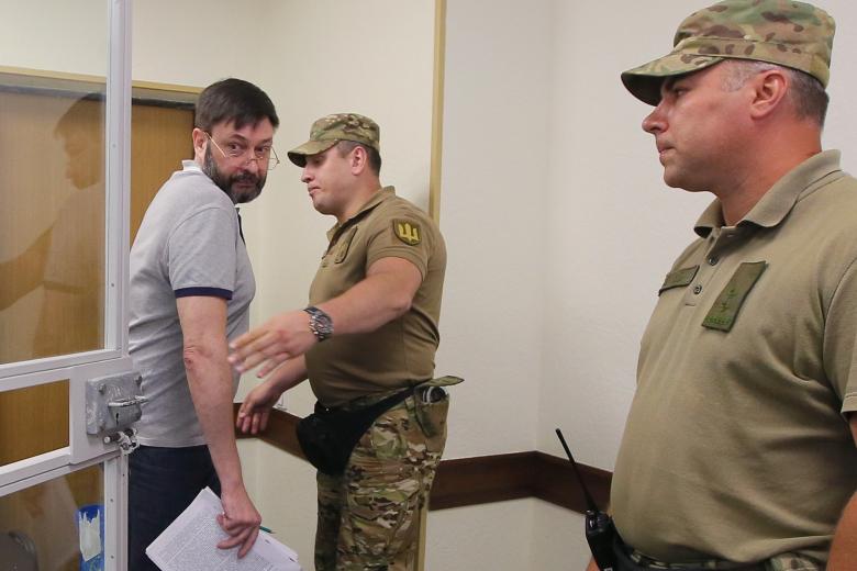 Руководитель портала «РИА Новости Украина» Кирилл Вышинский на заседании апелляционного суда Киева