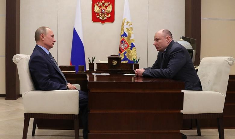 Президент России Владимир Путин и председатель правления ГМК «Норильский никель» Владимир Потанин