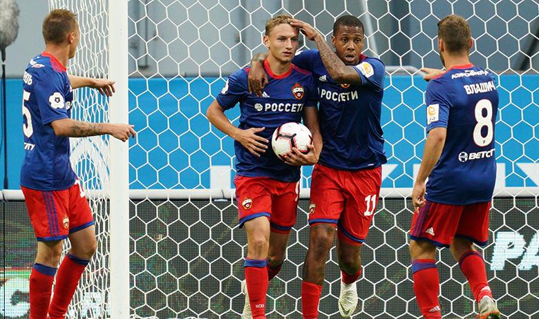 Игроки ЦСКА Дмитрий Ефремов, Фёдор Чалов, Абель Эрнандес и Никола Влашич