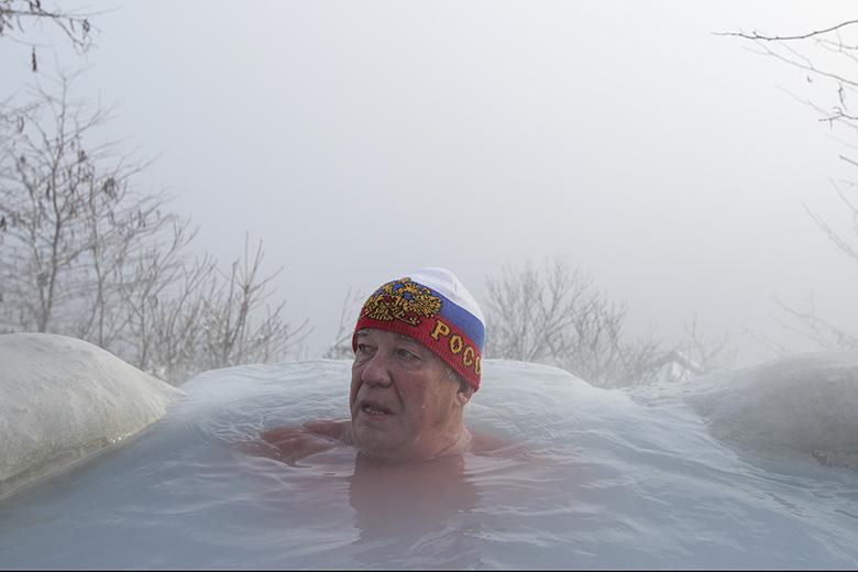Пятигорск. Природная ванна с горячей минеральной водой на склоне горы Машук