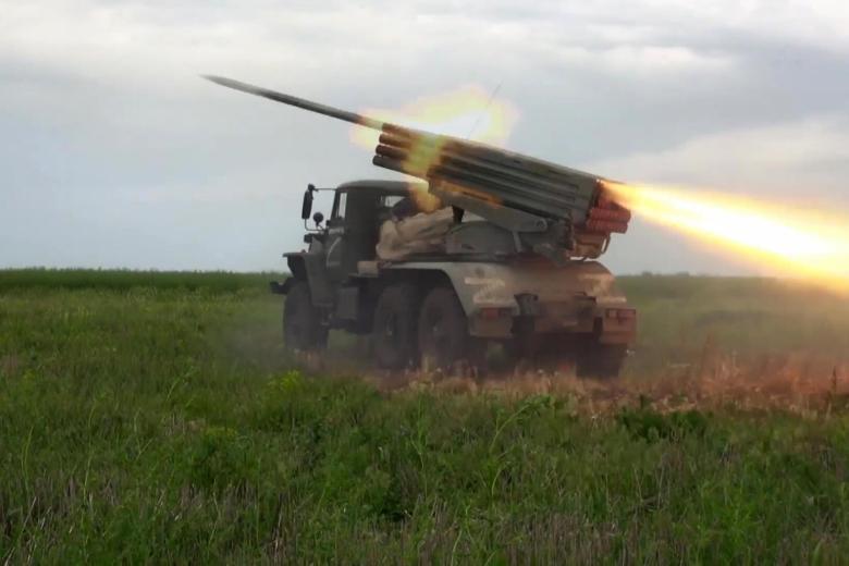 Боевая работа РСЗО «Град»