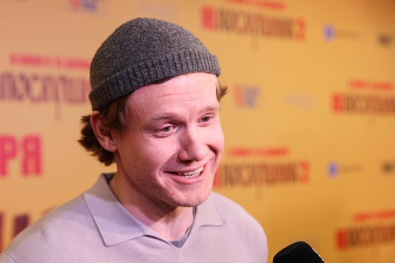 Актер Виктор Хориняк на премьере фильма «Непослушник 2» в кинотеатре «Каро 11 Октябрь» на Новом Арбате