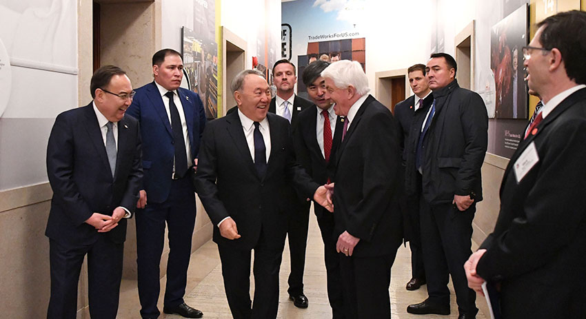 Встреча президента Казахстана Нурсултана Назарбаева с деловыми кругами США