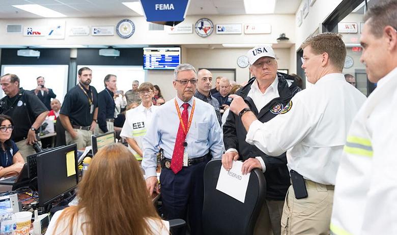President Donald J. Trump at the Austin Emergency Operations Center 