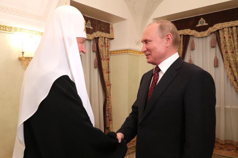 Патриарх Кирилл и Владимир Путин
