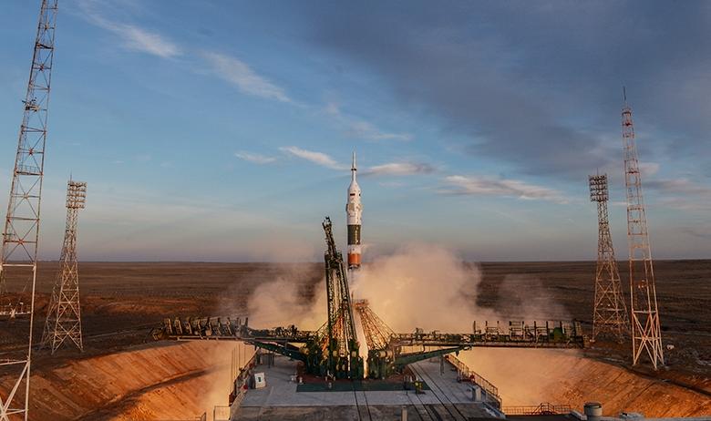 Старт ракеты-носителя «Союз-ФГ» 