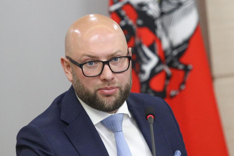 Председатель общественного штаба Вадим Ковалев во время первого заседания общественного штаба по наблюдению за выборами депутатов представительных органов местного самоуправления