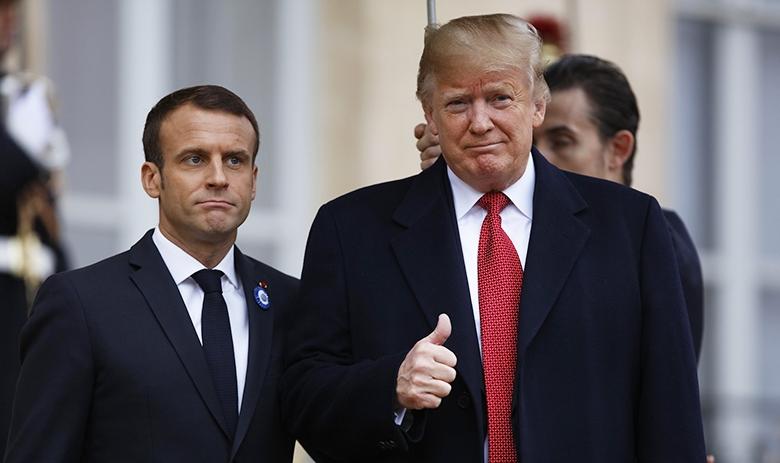 Эммануэль Макрон и Дональд Трамп