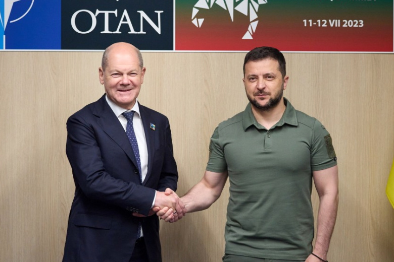 Олаф Шольц и Владимир Зеленский