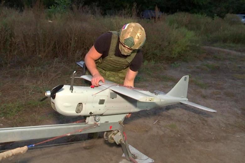БПЛА «Орлан-10» во время боевой работы