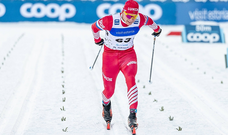 Российский лыжник Александр Большунов