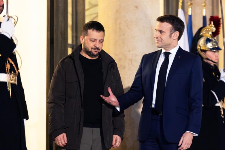 Владимир Зеленский и Эммануэль Макрон