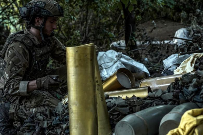 Солдат ВСУ в зоне боевых действий