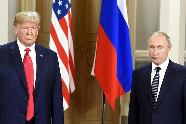 Президенты США и РФ Дональд Трамп и Владимир Путин