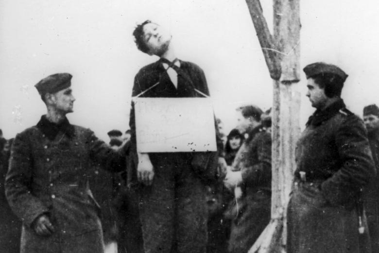29 ноября 1941 года. Наказание Зои Космодемьянской в деревне Петрищево Смоленской области