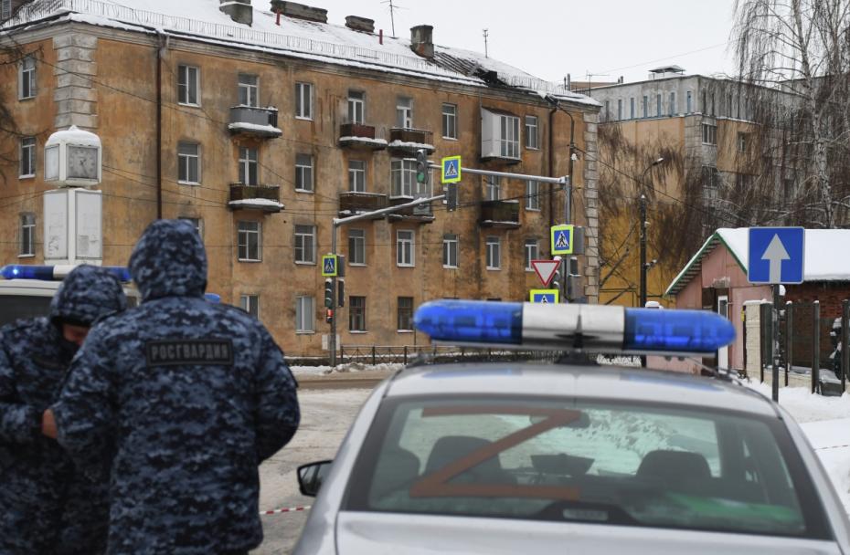 Жилой дом на улице Клары Цеткин в Казани, пострадавший при атаке БПЛА