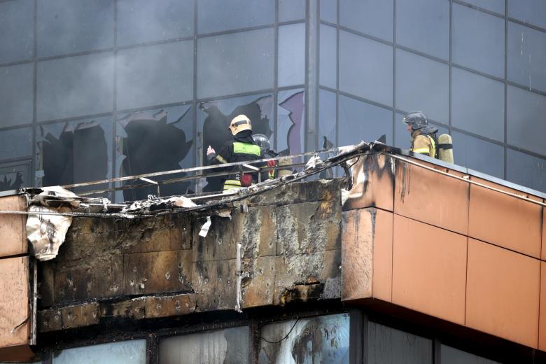 Пожар в бизнес-центре «Гранд Сетунь плаза» в Москве