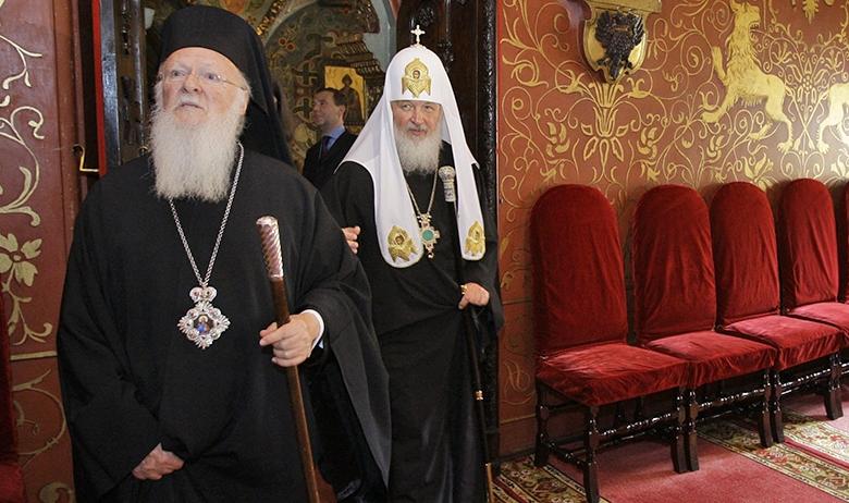Патриарх Константинопольский Варфоломей и патриарх Московский и всея Руси Кирилл