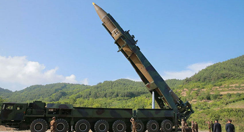 Запуск северокорейской ракеты