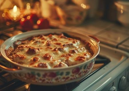 Простой рецепт сочного мяса по-французски с сыром
