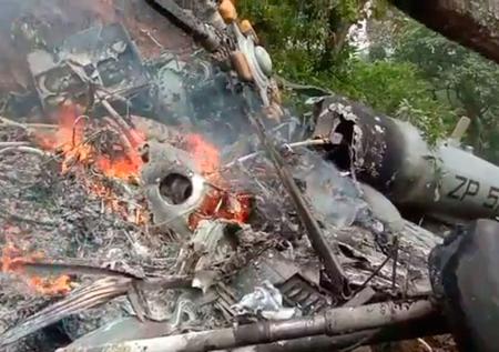 В Индии разбился вертолёт с начальником штаба обороны ВС страны