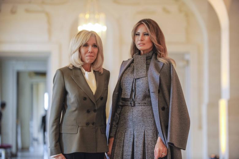 Мелания Трамп и Брижит Макрон