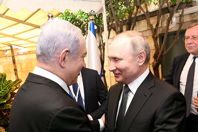 Биньямин Нетаньяху и Владимир Путин