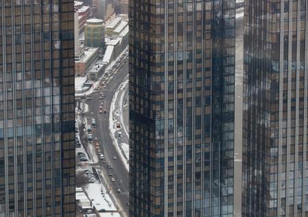 В «Москва-Сити» от мороза лопнули стекла