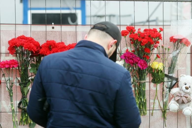 Акция памяти жертв теракта в «Крокус Сити Холле»